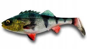 Savage Gear 4D Perch Shad Bulk - Green Silver