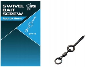 Nash Wkręty z Krętlikiem Swivel Bait Screws 8mm 
