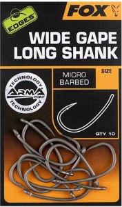 FOX Edges Haczyki Wide Gape Long Shank