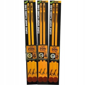 FOX Curve Short Fluoro D-Rig Przypony Karpiowe  